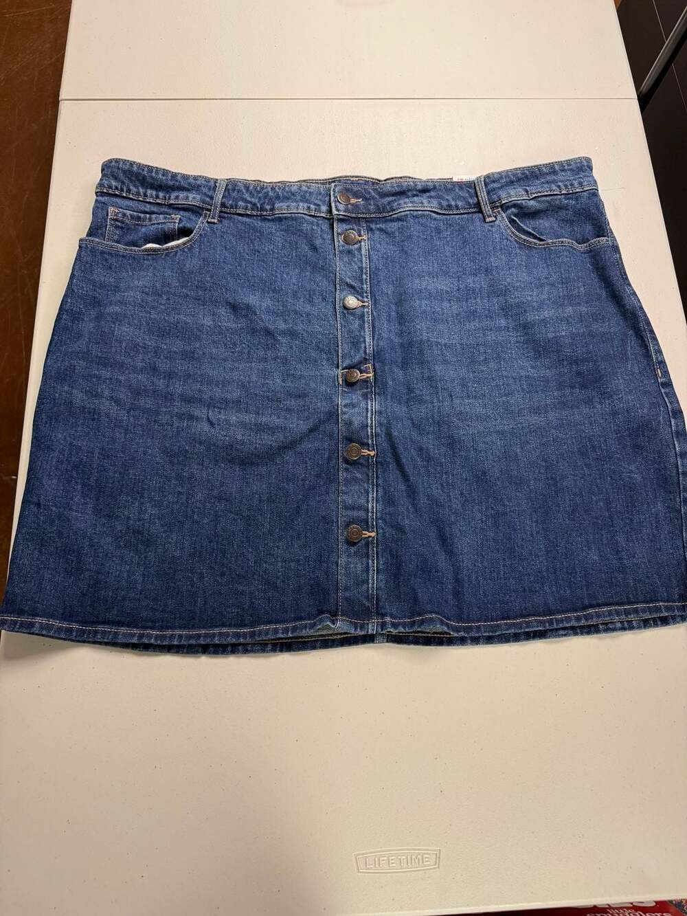 Old Navy High-Rise Secret-Slim Pockets Denim Skirt Size 24